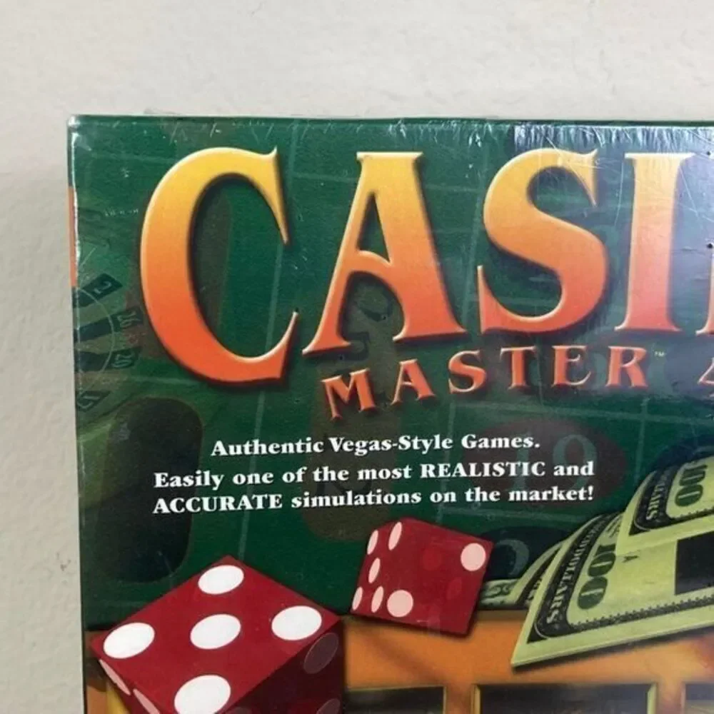 Casino Master 4.0 PC Game Edition Shuffle Deal CD-Rom Centron Software New NIB‎